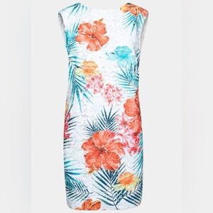 MSGM - NEW WITH TAGS - Embroidered Tropical Floral Organza Dress w/pockets